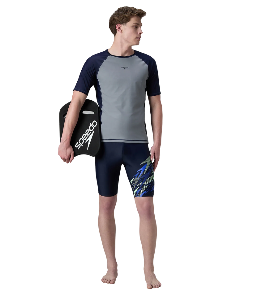 Men's Enduraflex Short Sleeve Suntop - Coin Grey & True Navy