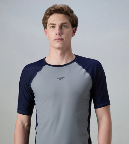 Men's Enduraflex Short Sleeve Suntop - Coin Grey & True Navy