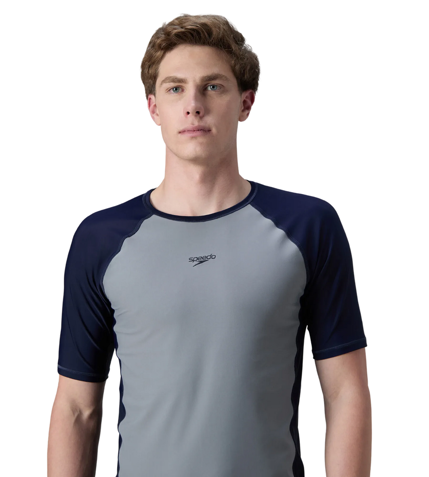 Men's Enduraflex Short Sleeve Suntop - Coin Grey & True Navy