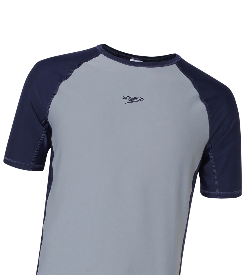 Men's Enduraflex Short Sleeve Suntop - Coin Grey & True Navy