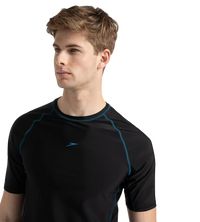 Men's Endurance 10 Short Sleeve Suntop - Black & Darkteal