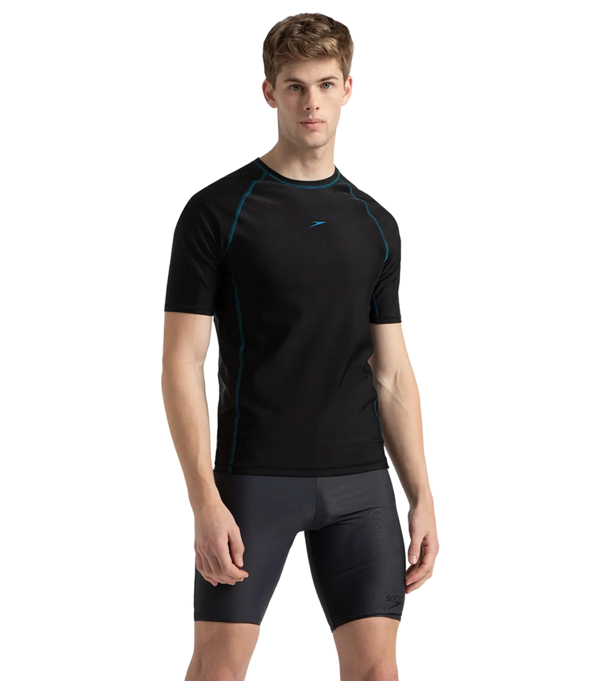 Men's Endurance 10 Short Sleeve Suntop - Black & Darkteal