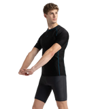 Men's Endurance 10 Short Sleeve Suntop - Black & Darkteal