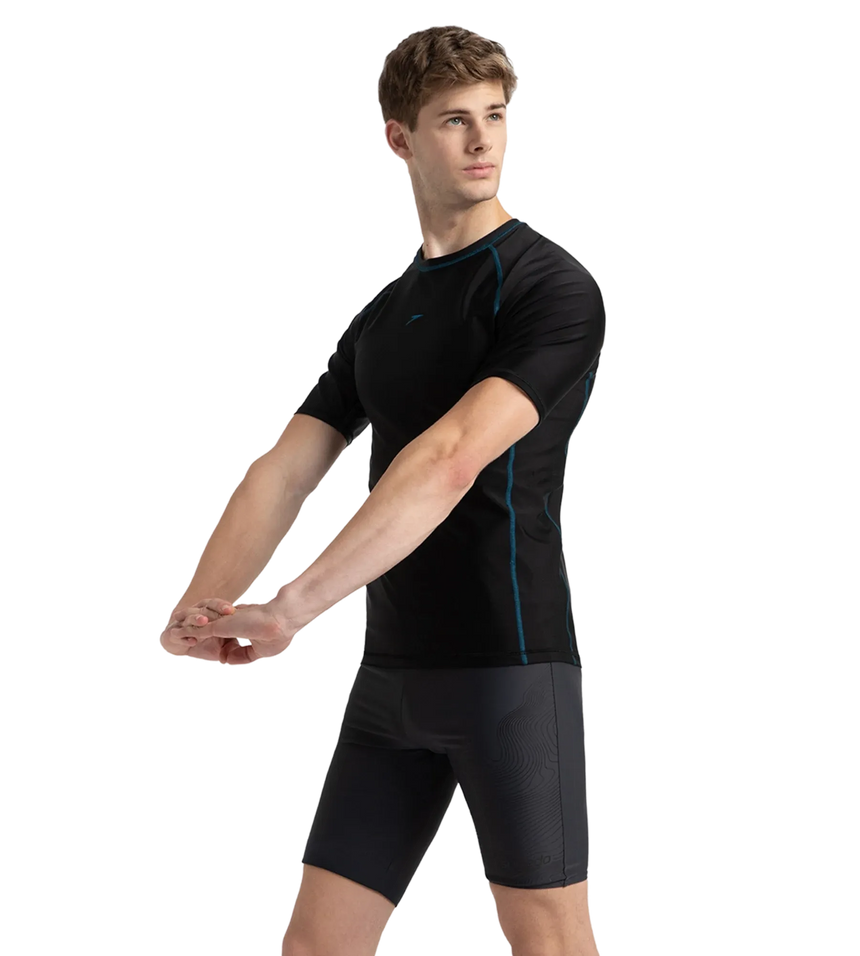 Men's Endurance 10 Short Sleeve Suntop - Black & Darkteal