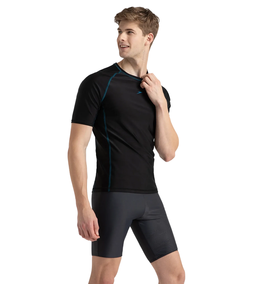 Men's Endurance 10 Short Sleeve Suntop - Black & Darkteal
