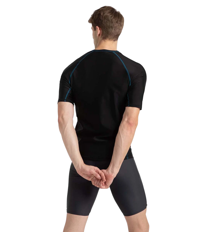 Men's Endurance 10 Short Sleeve Suntop - Black & Darkteal