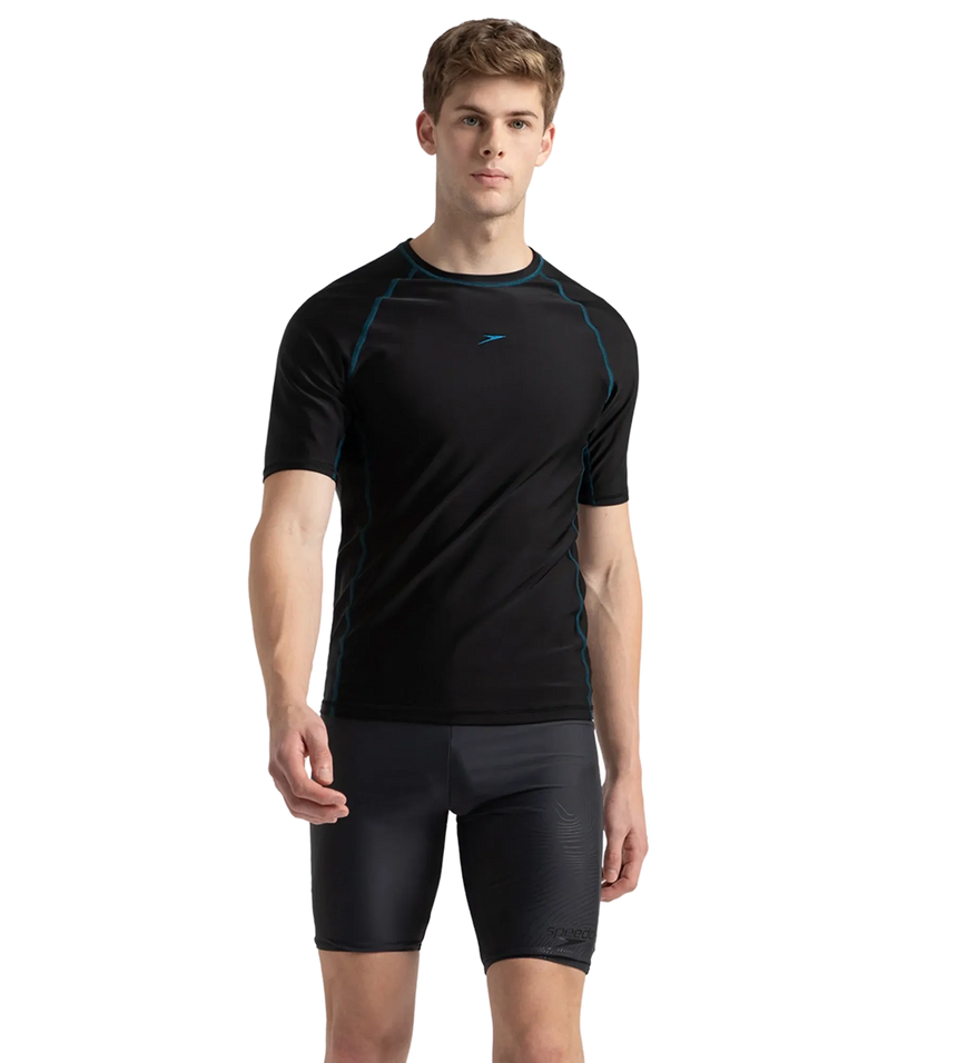 Men's Endurance 10 Short Sleeve Suntop - Black & Darkteal