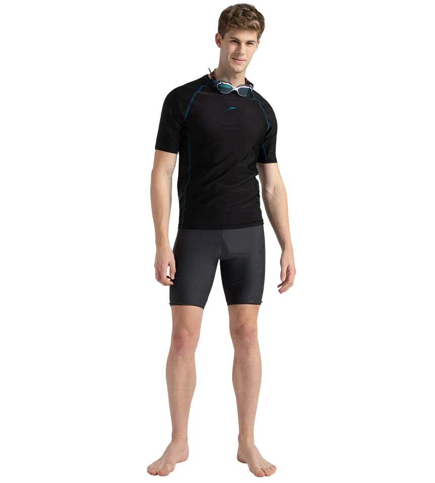 Men's Endurance 10 Short Sleeve Suntop - Black & Darkteal