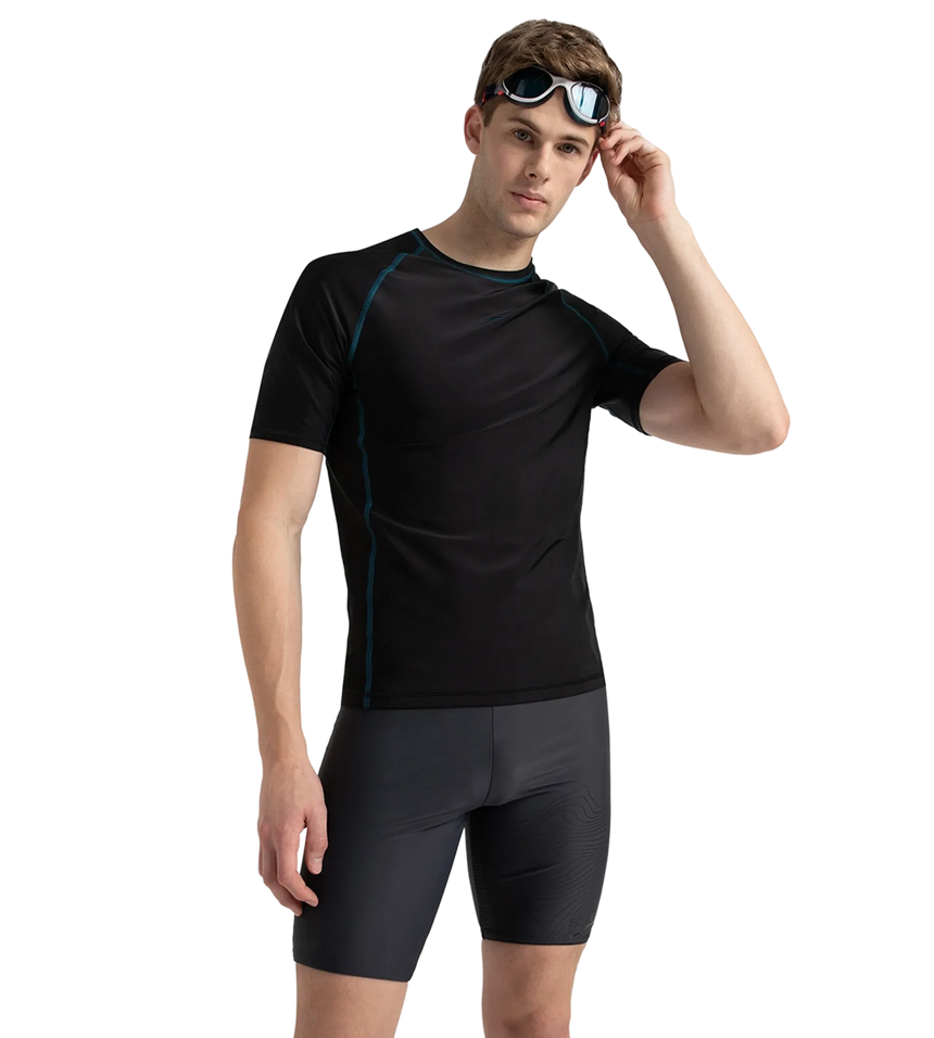 Men's Endurance 10 Short Sleeve Suntop - Black & Darkteal
