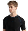 Men's Endurance 10 Short Sleeve Suntop - Black & Darkteal