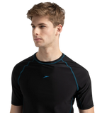 Men's Endurance 10 Short Sleeve Suntop - Black & Darkteal