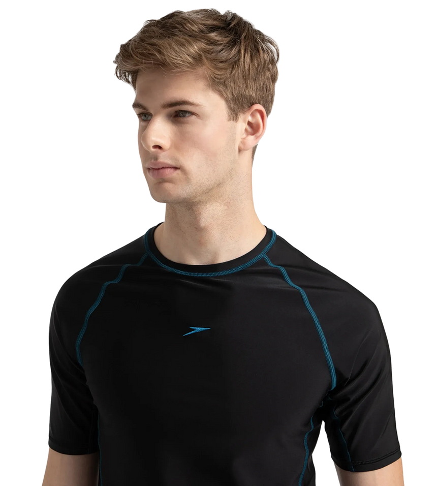 Men's Endurance 10 Short Sleeve Suntop - Black & Darkteal