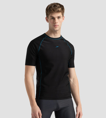 Men's Endurance 10 Short Sleeve Suntop - Black & Darkteal