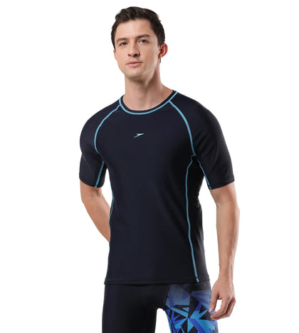 Men's Endurance  Short Sleeve Suntop - True Navy  &  Picton Blue_1