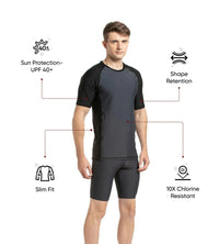Men's Endurance 10 Short Sleeve Suntop - Oxid Grey & Black