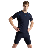 Men's Endurance10 Short Sleeve Suntop - True Navy & Turkish Sea