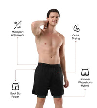 Men's Xpress Lite Multi Sport Watershorts - Black & Greenglow