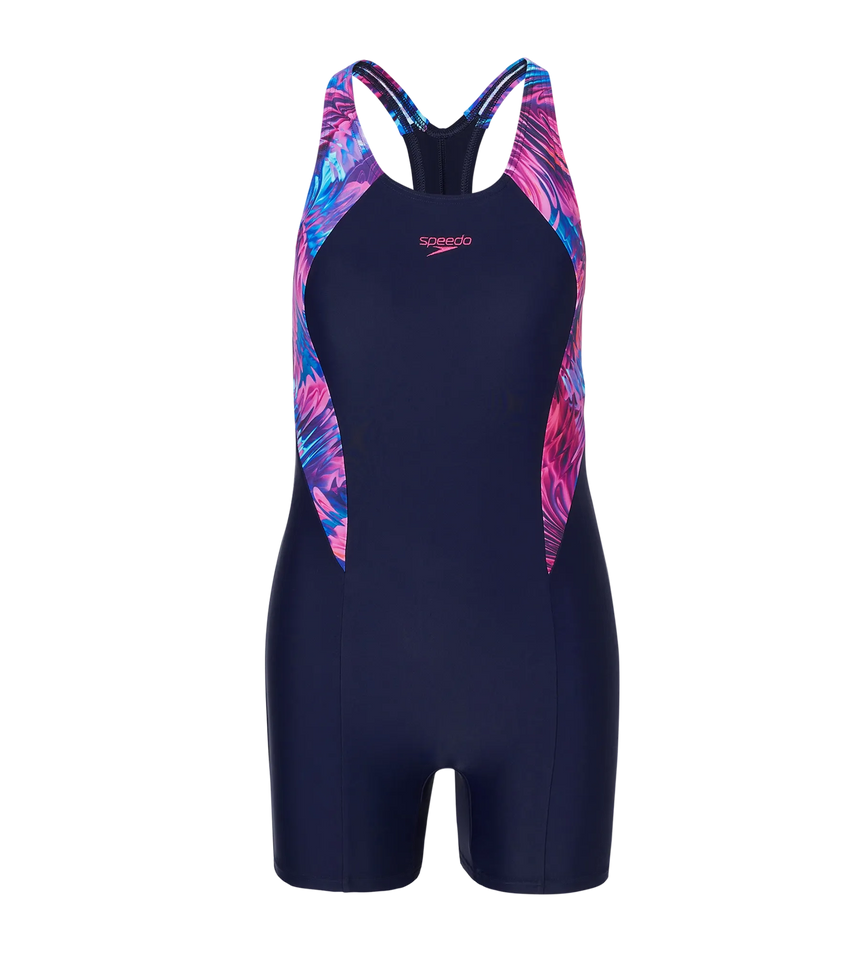 Women's Endurance10 Splice Racerback Legsuit - True Navy & Margarita Pink