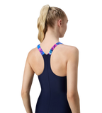 Women's Endurance10 Splice Racerback Legsuit - True Navy & Margarita Pink