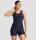 Women's Endurance 10 Hyperboom Splice Legsuit Swimwear - True Navy & True cobalt