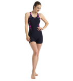 Women's Endurance10 Hyperboom Printed Splice Racerback Legsuit - True Navy, Hapuna Blue & Diva