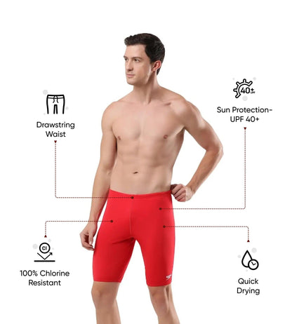 Men's Endurance+ Essential Jammer - Fedred & White
