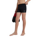 Boy's Recycled Endurance+ Quick Dry Essential Aquashort - Black & Harlequin Green