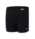 Boy's Recycled Endurance+ Quick Dry Essential Aquashort - Black & Harlequin Green