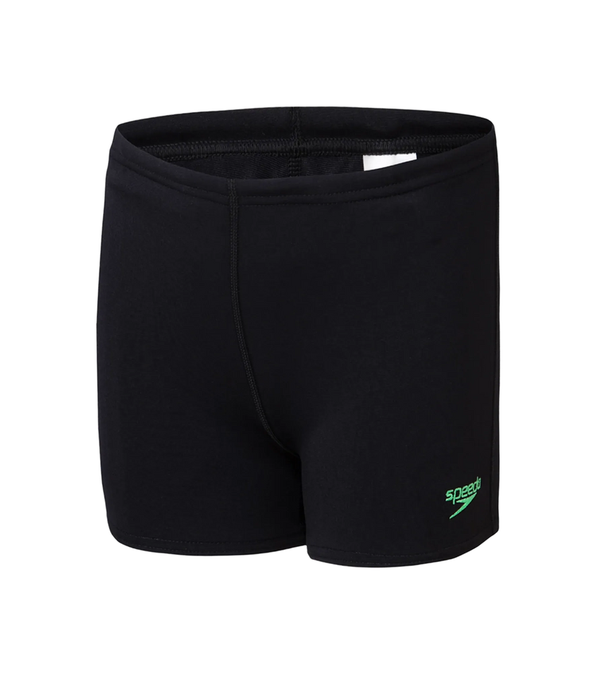 Boy's Recycled Endurance+ Quick Dry Essential Aquashort - Black & Harlequin Green