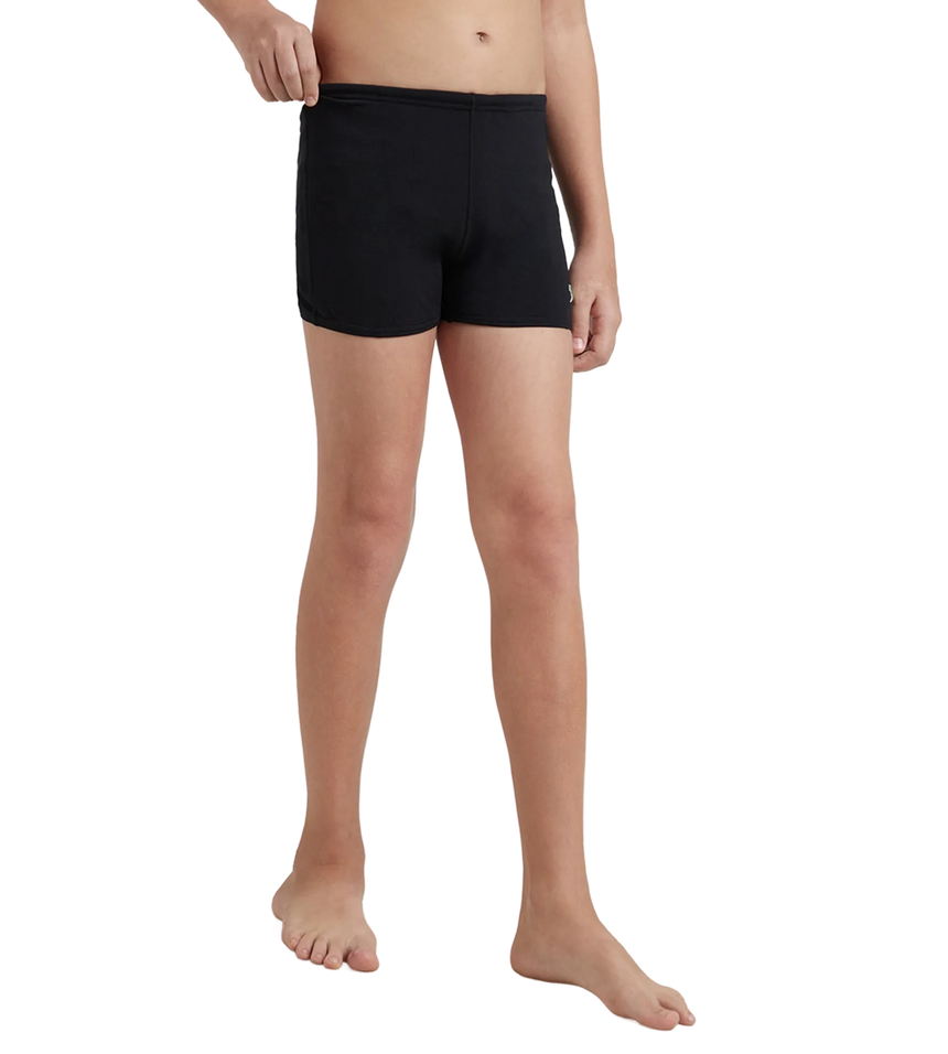 Boy's Recycled Endurance+ Quick Dry Essential Aquashort - Black & Harlequin Green