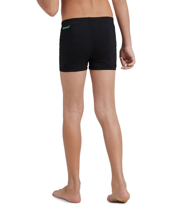Boy's Recycled Endurance+ Quick Dry Essential Aquashort - Black & Harlequin Green