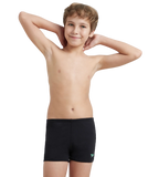 Boy's Recycled Endurance+ Quick Dry Essential Aquashort - Black & Harlequin Green