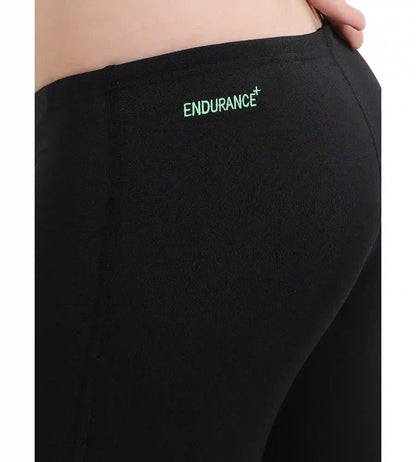 Boy's Essential Endurance+ Jammer - Black  &  Harlequin Green_7