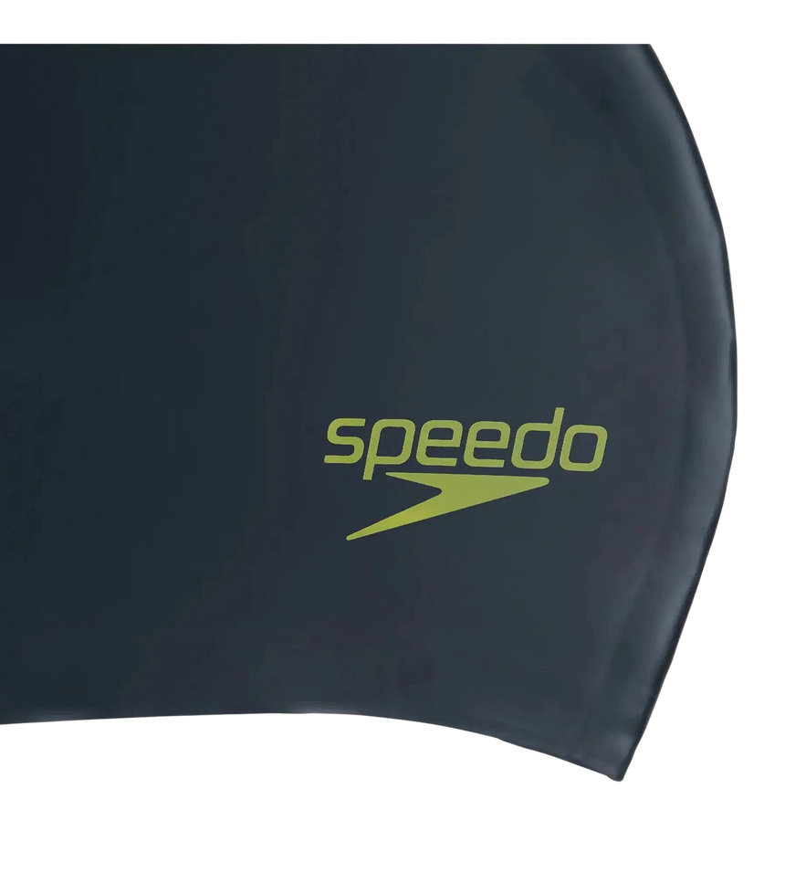 Unisex Kids Long Hair Chlorine Resistant Swim Cap For Boys and Girls - Black & Green
