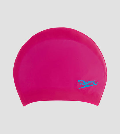 Unisex Kids Long Hair Chlorine Resistant Swim Cap For Boys and Girls - Pink & Blue
