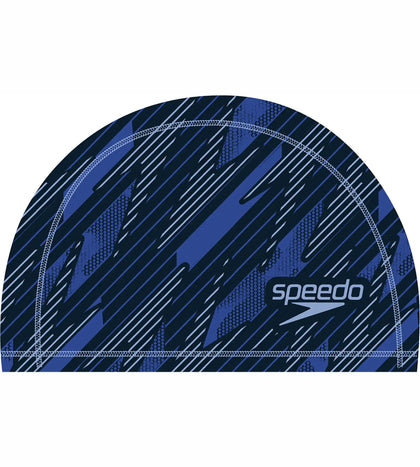 Unisex Adult Boom Ultra Pace Swim Cap - Black & Blue_1