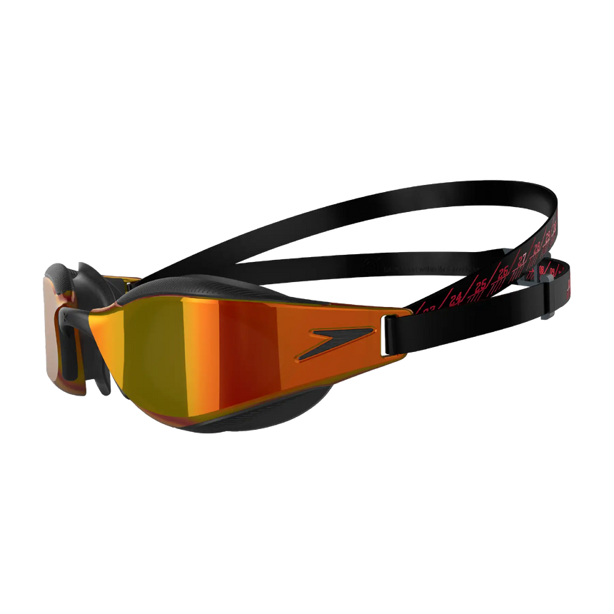 Unisex Adult Fastskin Hyper Elite Hydroscopic Curved Mirror Lens Swim Goggles - Black & Gold