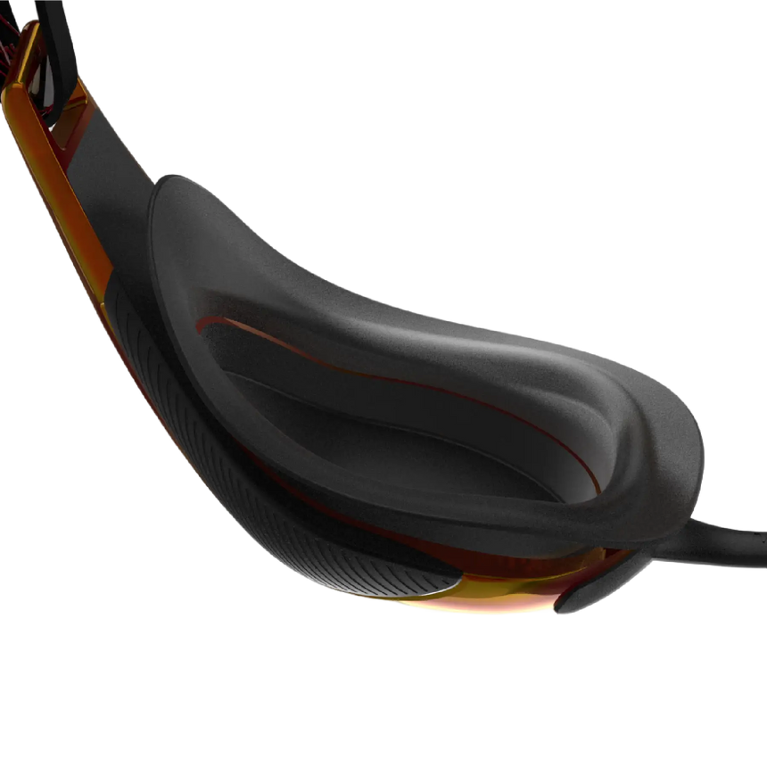 Unisex Adult Fastskin Hyper Elite Hydroscopic Curved Mirror Lens Swim Goggles - Black & Gold