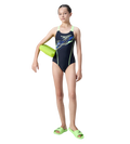 Gir's Endurance10 Medley Print Muscleback V-Cut One Piece Swimsuit - True Navy & Pale Clover