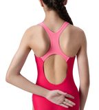 Gir's Enduraflex Medley Print Muscleback V-Cut One Piece Swimsuit - Ruby & Pink Lemonade