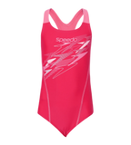 Gir's Enduraflex Medley Print Muscleback V-Cut One Piece Swimsuit - Ruby & Pink Lemonade