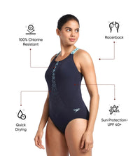 Women's Recycled Endurance+ Hydropro One Piece Swimwear - True Navy & Marine Blue