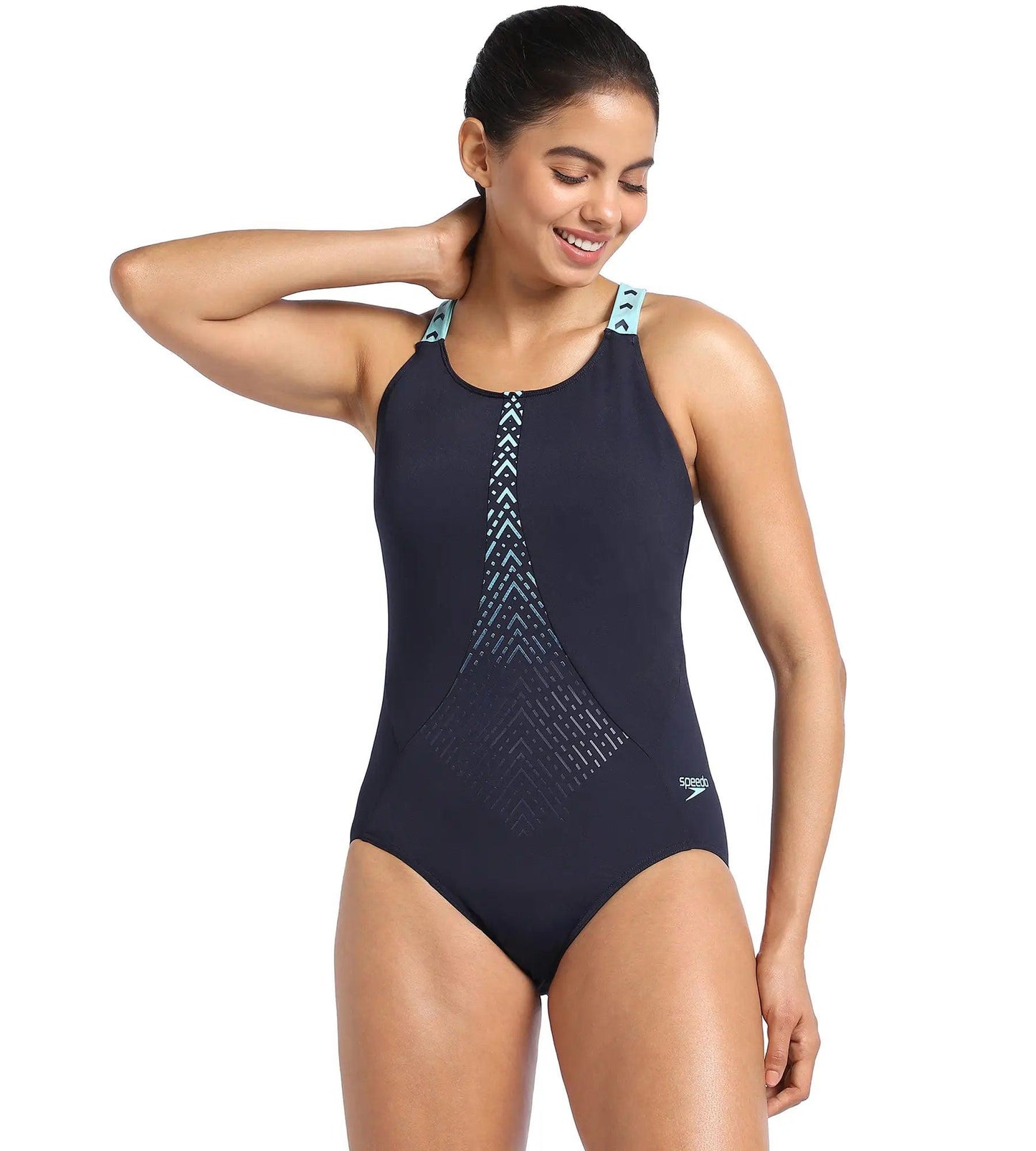 Women's Endurance Hydropro One Piece Swimwear - Truenavy  &  Marine Blue_1