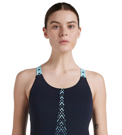 Women's Recycled Endurance+ Hydropro One Piece Swimwear - True Navy & Marine Blue