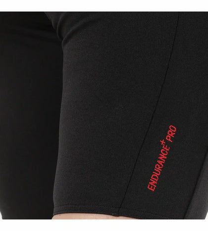 Women's Endurance Hydrorpo Legsuit Swimwear  - Black  &  Fed Red