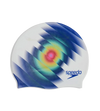 Unisex Digital Printed Swim Cap For Men and Women - White & Blue