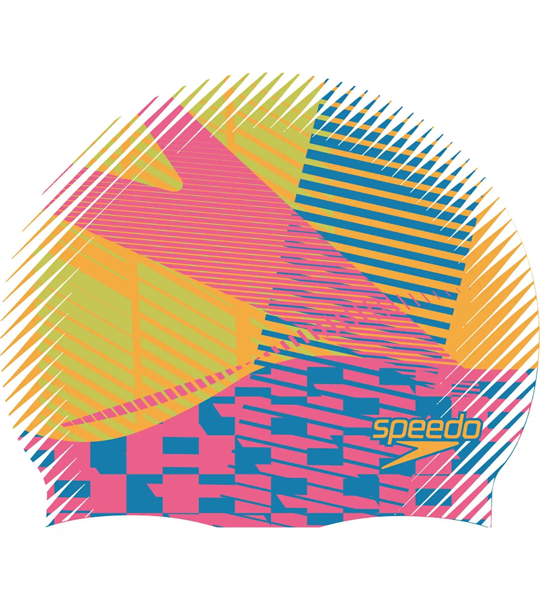 Buy Speedo-Digital-Printed-Cap-White-Blue Swimcaps Online | Speedo India