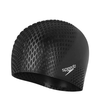Unisex Adult Bubble Active+ Swim Cap For Men and Women - Black