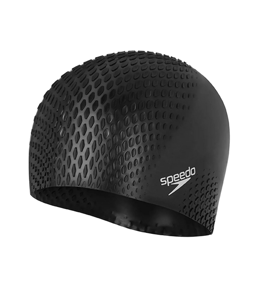 Unisex Adult Bubble Active+ Swim Cap For Men and Women - Black