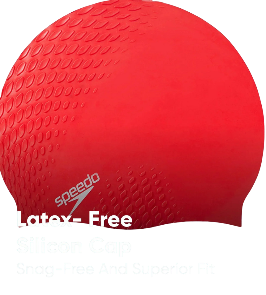 Unisex Adult Bubble Active+ Swim Cap For Men and Women - Black